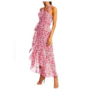Poupette St Barth Floral Pink Maxi Dress